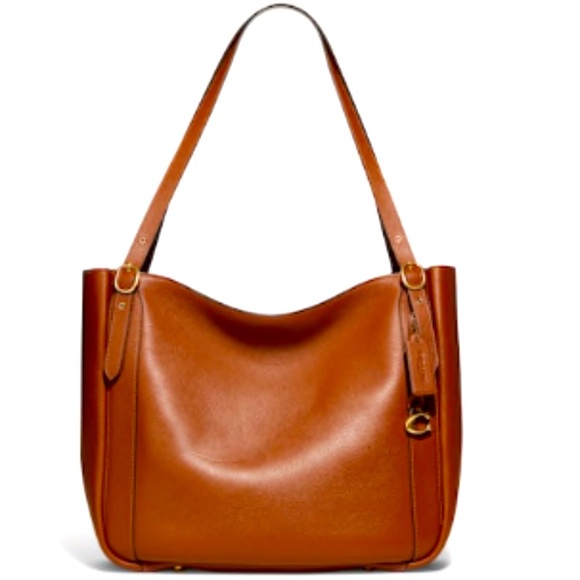 Coach Handbags - Coach Alana polished pebble leather Tote NWT in saddle brown
